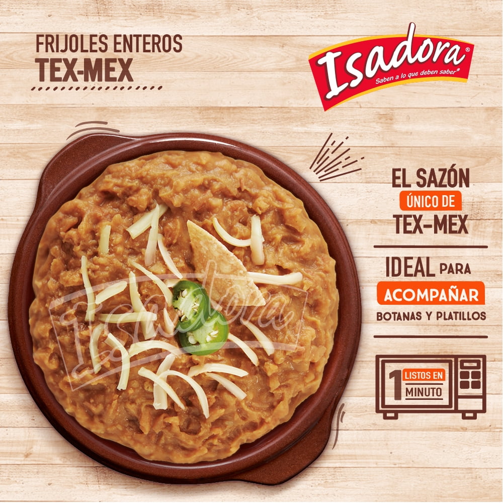 (8 pack) Isadora TRADITIONAL REFRIED BEANS, 15.2 oz