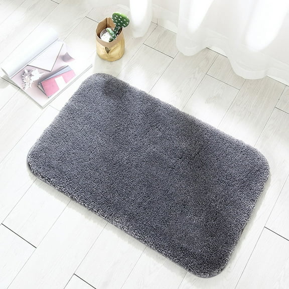 Extra Thick Soft Absorbent Microfiber Bath Mat with Non-Slip Backing for Bathroom Floor