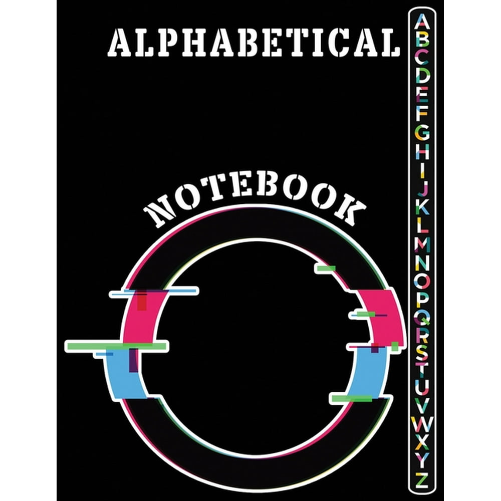 Alphabetical Notebook Printed AZ Tabs, Large LinedJournal Organizer