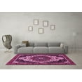 thumbnail image 3 of Ahgly Company Indoor Square Abstract Pink Modern Area Rugs, 3' Square, 3 of 4