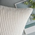 thumbnail image 2 of Ashler Soft Corduroy Velvet Striped Solid Throw Pillow Cushion Cover, Off White, 12 x 20 inch, 2 Packs, 2 of 5