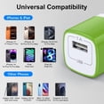 thumbnail image 6 of 3Pcs Charger Block Wall Charger with 6FT Type-C Cable, Power Adapter Compatible with iPhone 17/16/15 Pro Max, iPad Pro, Galaxy S26, Android Devices,Green, 6 of 7