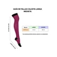 thumbnail image 3 of Calceta Larga Medieta Rayada Algodón Moda Mujer 3 Piezas Rosa Unitalla, 3 of 3