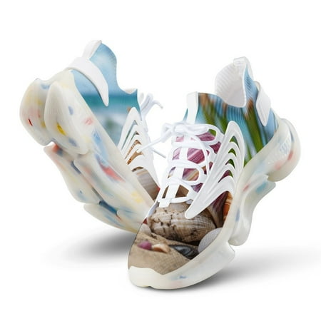 Seashell On The Beach Breathable Sneakers Women Shoes Spring Light Flats Male Lace-up Walking Footwear