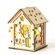 thumbnail image 1 of 1 Uds. Colgante de pared decorativo de madera decoración navideña cabina brillante de madera nuevos adornos navideños ahuecados, 1 of 5