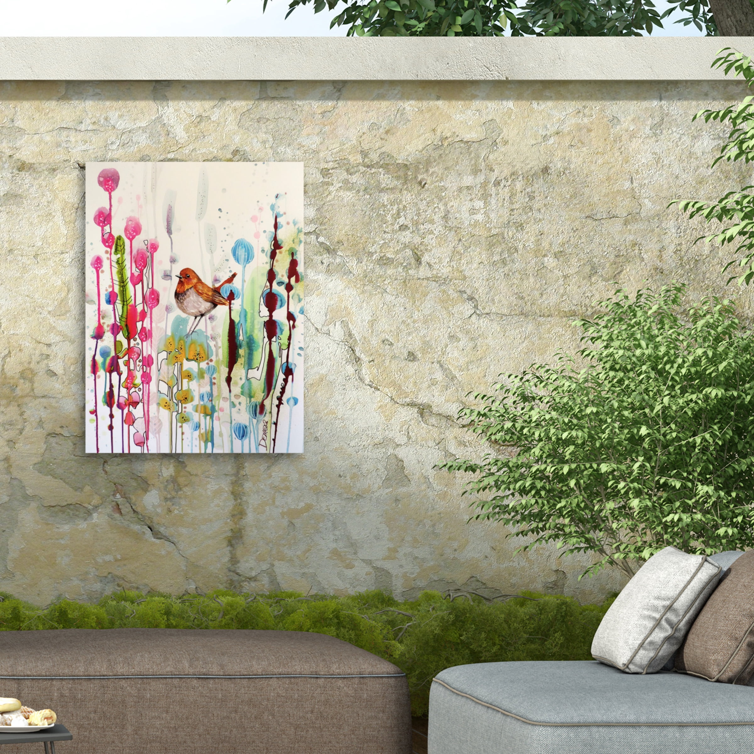 Sylvie Demers 'Demander Son Chemin' Outdoor Canvas 47x35