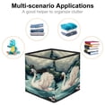 thumbnail image 2 of Swan Foldable Cube Organizer Storage Basket with Handle, 10.8"x10.5"x10.6", Large Capacity Clothes Storage, 2 of 6