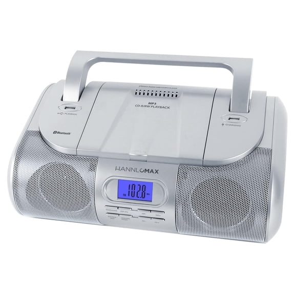Boombox portátil para CD/MP3/USB HANNLOMAX HX-318CD con Bluetooth