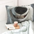 thumbnail image 4 of Fuzoiu Smiling Polar Bear Print Pillow Case with Hidden Zipper,Pillow Covers,Soft and Comfortable Pillowcase-20"x30", 4 of 6