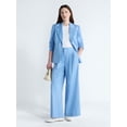 thumbnail image 2 of Free Assembly Women's and Women's Plus High Rise Wide Leg Cropped Pants, 27" Inseam, Sizes XS-4X, 2 of 5