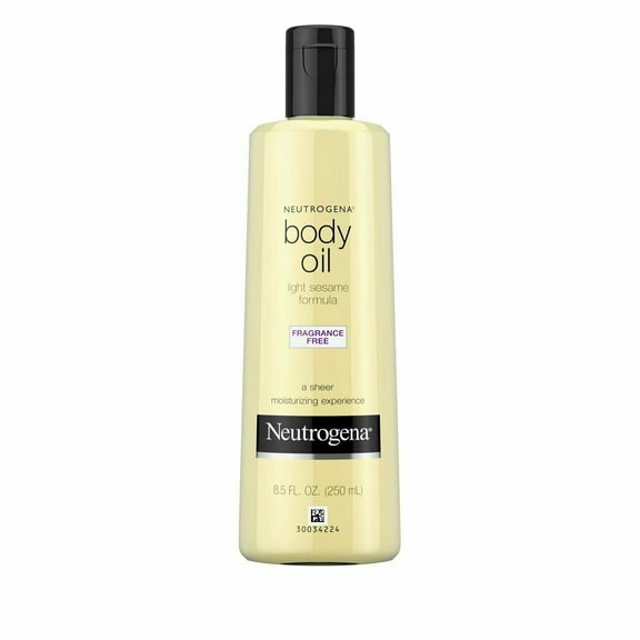 Neutrogena Body Oil Moisturizing Light Sesame Fragrance Free 8 Oz