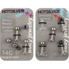 14 Gauge Jeweled Labret And Retainer Val