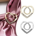 thumbnail image 2 of Alloy Heart Scarf Brooch for Women with Fashion Design in Gold and Silver Colors, 2 of 9