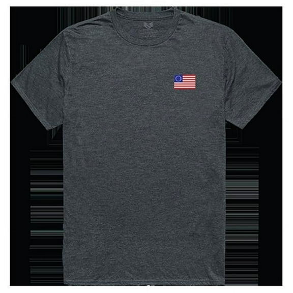 Betsy Ross 1 Relaxed Graphic Tee Shirt, Heather Charcoal - Small
