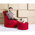 thumbnail image 2 of Gouchee Home Dotcom Brava – Pouf rond imperméable de couleur tomate avec billes de polystyrène, fabriqué au Canada, élégant et léger, pour le salon ou la chambre à coucher., 2 of 6