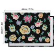 thumbnail image 5 of Pioneer Flower Floral Print Pattern Summer Placemats Table Placemats Set Of 6-Linen Kitchen Washable Placemats Table Mats 12x18 Inch Non-Slip Heat Resistant, 5 of 5