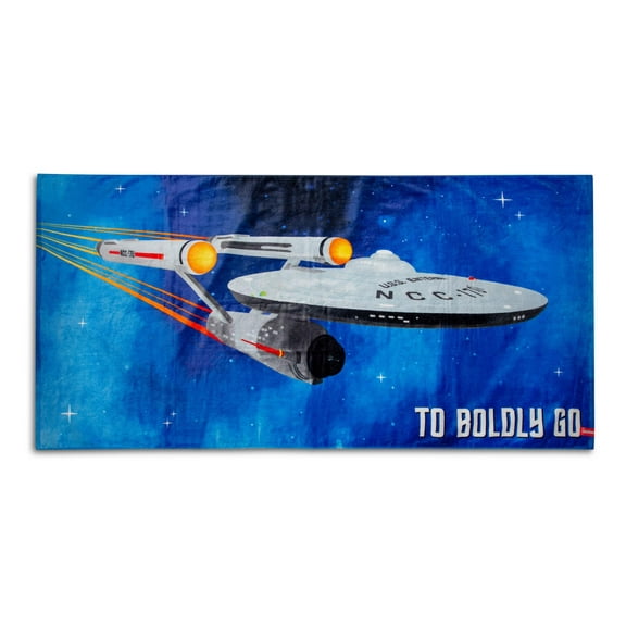 Star Trek: The Original Series "Boldly Go" Beach Towel | 60 x 30 Inches