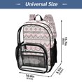 thumbnail image 4 of Ttyddzy Clear Backpack Heavy Duty PVC Transparent Backpack for College Workplace, Rose Stripe, 4 of 8