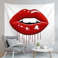 thumbnail image 1 of Tapiz para colgar en la pared, estilo pop art moderno, labios rojos, 150 x 130 cm, 1 of 2