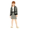 thumbnail image 3 of LittleSpring Girls' Two-Piece Black Plaid Button Down Set and Skirt Set Size 6, 3 of 7