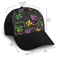 thumbnail image 2 of Naloa Mardi Gras6 Adult adjustable Print Baseball Hat, Patchwork curved brim baseball capfor Men and Women, One Size, 2 of 5