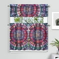 thumbnail image 2 of Kitchen Curtains 36 Inch Short - 3 Panel Set, Rod Pocket Window Curtain, Boho Floral Tribal Style, 100% Polyester for Farmhouse, Kitchen, Cafe, Bedroom, Easy Wash, 2 of 6