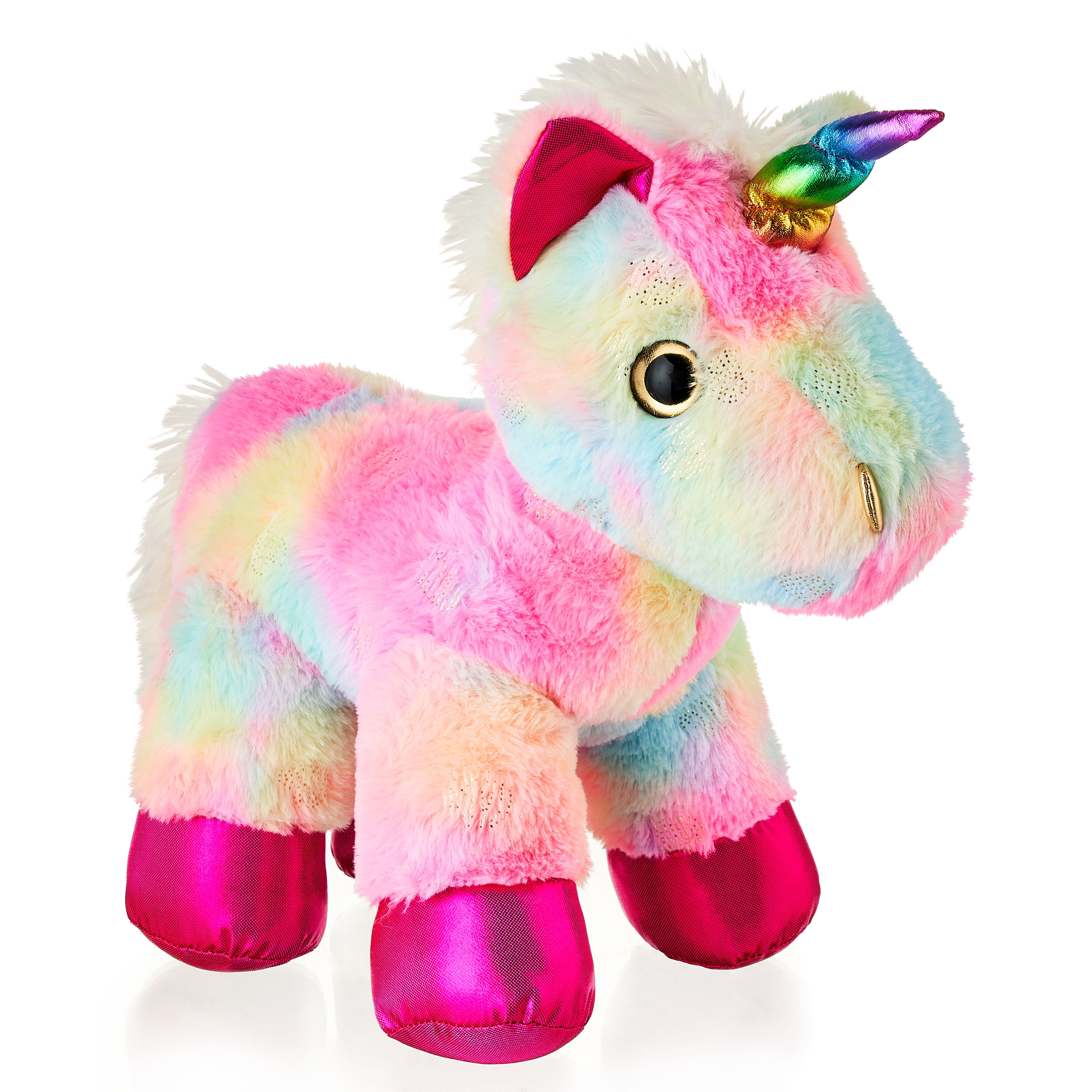 Way to Celebrate! Valentine’s Day 12in Unicorn Plush Toy, Rainbow