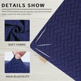 thumbnail image 3 of Smiry Dining Chair Seat Covers Stretch Jacquard Chair Slipcover with Ties (Set of 4, Navy Blue), 3 of 8