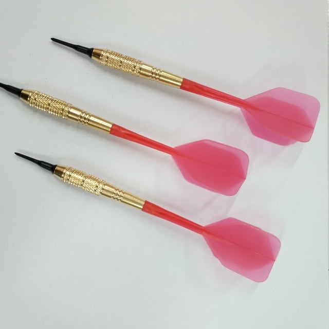 CTIRCHIU 10Pcs Red Plastic Dart Stems with Thread Shafts and Anti Fall Leaves for Competitive Darts