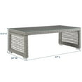 thumbnail image 4 of Modway Aura Modern Rattan & Glass Top Patio Coffee Table in Gray, 4 of 6
