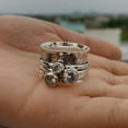 thumbnail image 2 of White Zircon Gemstone Spinner ring, 2 of 2
