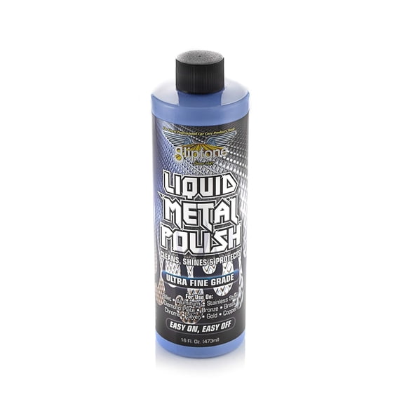Liquid Metal Polish, Ultra Fine Grade, 16 Fl Oz, Restores & Aluminum, Stainless Steel, Billet, Plate, Bronze, Brass, Chrome, Silver, & Copper