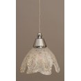 thumbnail image 1 of Toltec Lighting Suspension Mini 22-CH-755 avec Finition Chromée et 7 Verres Dorés, 1 of 1