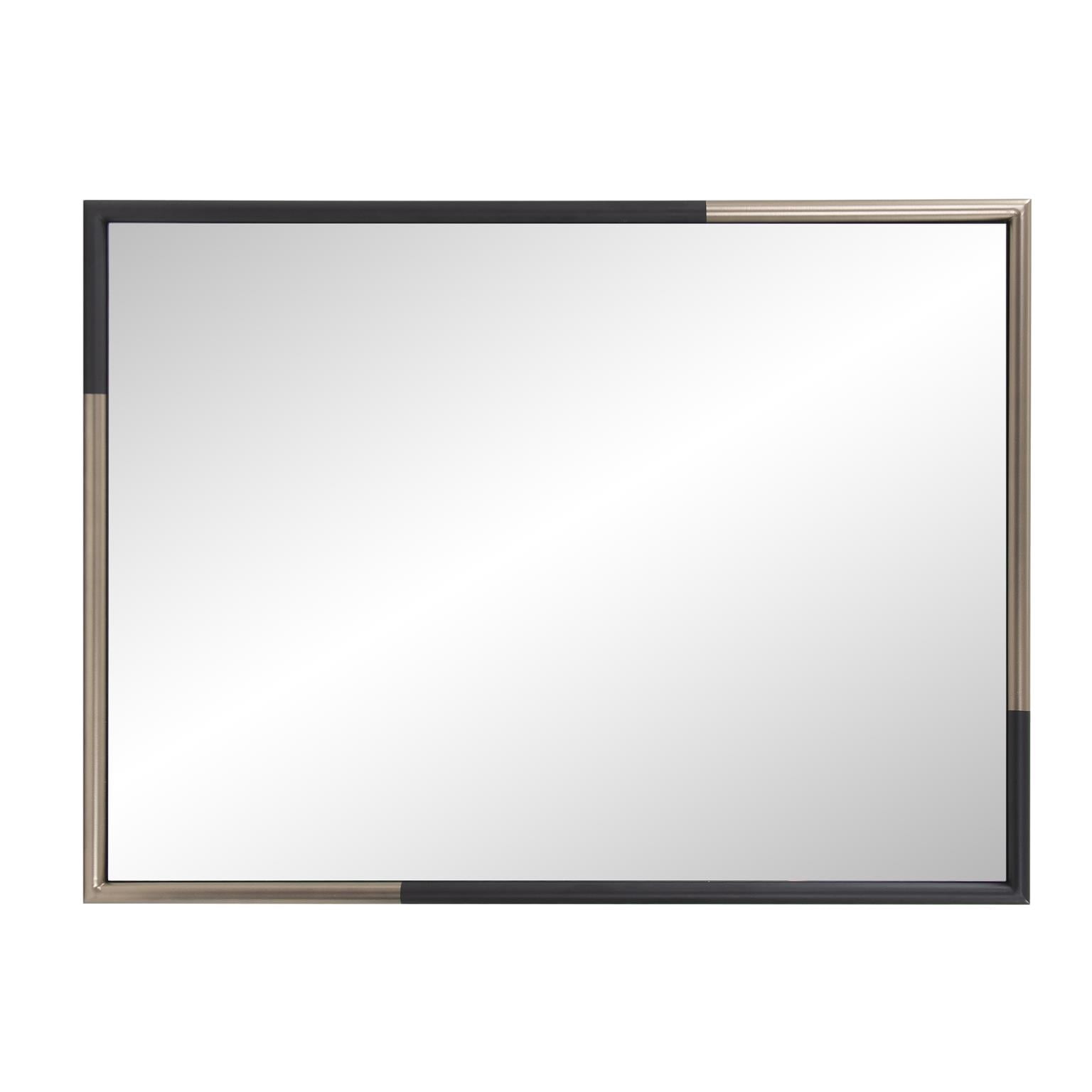 Tyler Dillon Handcrafted Black & Brass Metal Framed Mirror