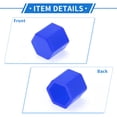 thumbnail image 5 of Unique Bargains 1 Set Silicone 19mm Exterior Wheel Lug Nut Bolt with Removal Clamp Blue, 5 of 7