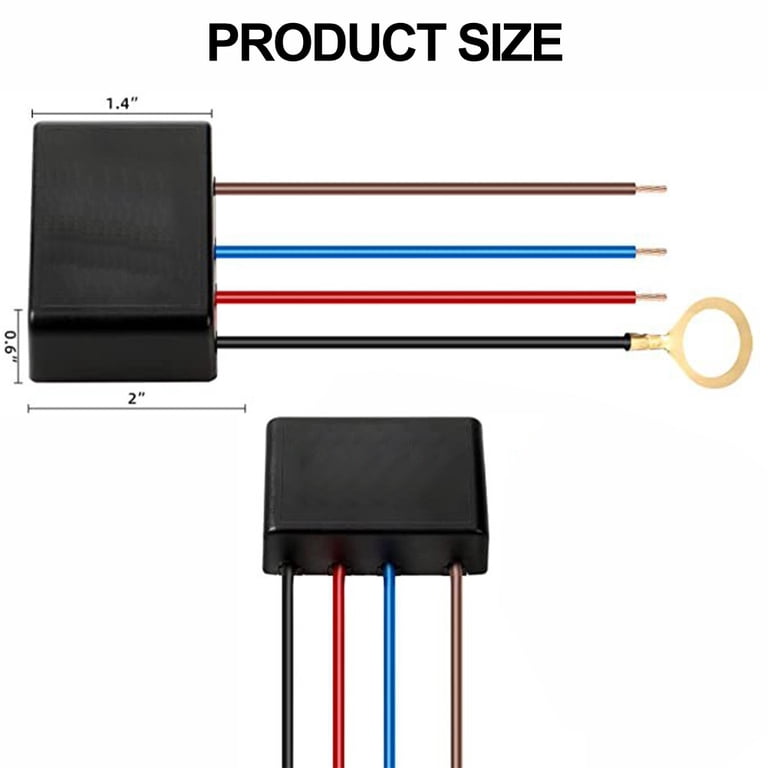 2-Pack Touch Control Dimmer Switches For Table Lamps & LED Bulbs (AC 110-230V)