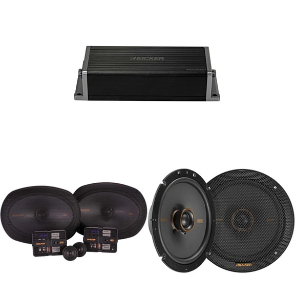 Kicker 47KEY2004 4-Channel DSP Smart Amp w/ 51KSS 6x9" & 6.75" Audio Upgrade Bundle