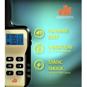 1100 YD Remote Three Dog Training Shock Collar with Auto Anti Bark,100 Levels of Static Stimulation and Vibration for Small Medium Large DogsSmall Medi