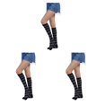 thumbnail image 3 of Qarigey Medias hasta el muslo a rayas antideslizantes estilo pijo botas de calcetín Día de San Valentín accesorios de mujer gris raya negra Type1 NO1, 3 of 6