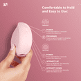thumbnail image 3 of Satisfyer Sugar Rush Air-Pulse Vibrator with Clitoral Stimulation - Vibration - Adult Sex Toy, Female Pleasure Device, Waterproof, Rechargeable (Rose), 3 of 5