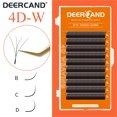 thumbnail image 1 of DEERCAND 0.07C/D/DD 4D Extensión De Pestañas En Forma De W Prefabricado Visón artificial decemars Suave Y natural, 1 of 3
