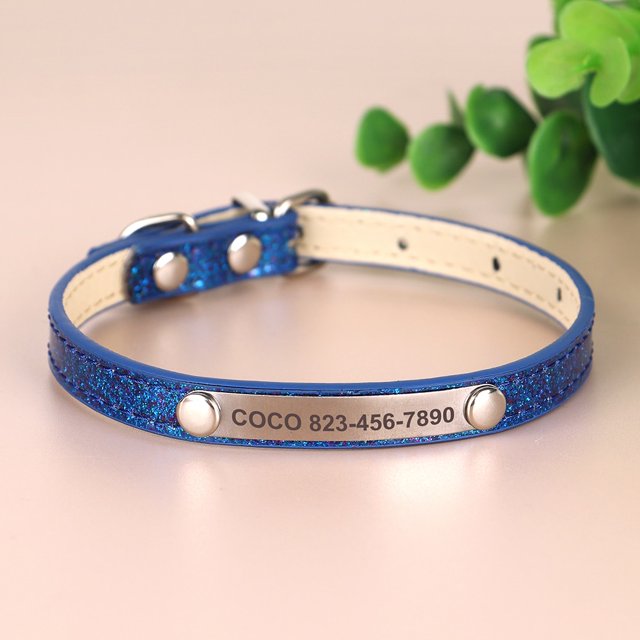 Anti-lost Cat ID Collar Personalized Puppy Cat Collars Necklace Free Engraved ID Name Tag For Kitten Cats Small Dogs Bling qym unisex