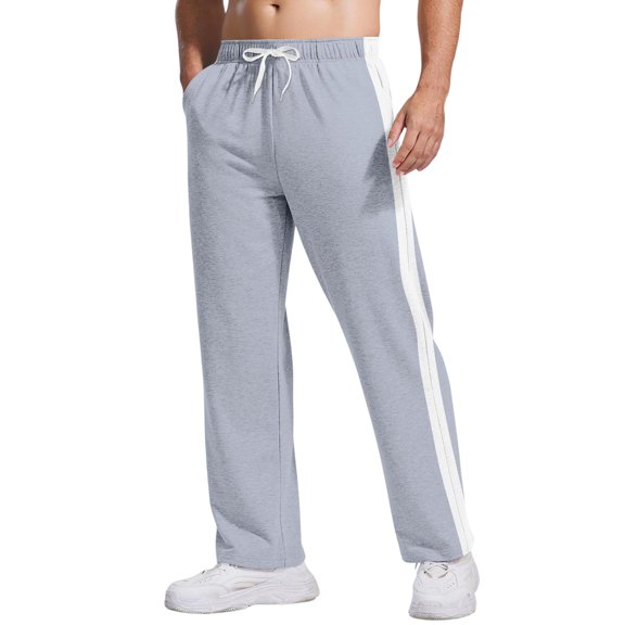 Breathable Thin Drawstring Trousers Loose Legged Pants Fashion Men's Clothing Drawstring Letter Sports Baggy Pants Wide Leg Cotton Track Pants Classic Sports Casual Pants
