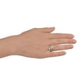 thumbnail image 3 of AVORA 10K Yellow Gold 1.25 Carat Simulated Diamond CZ Swirl Style Anniversary Bridal Engagement Wedding Band Ring Set  - Size 7, 3 of 5