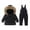 Black 01, variant on Toddler Girls Ski Snowsuits 2 Piece Windproof Waterproof Kids Insulated Jacket and Bib Overalls Snow Winter Sets (1-2 Years, Wine 01)