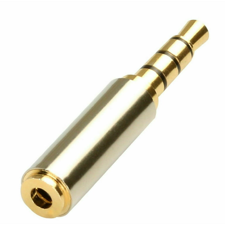 3.5mm Female to 2.5mm Male Stereo Audio Headphone Jack Adapter Converter  Gold 
