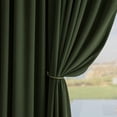 thumbnail image 3 of Cortinas Joydeco de terciopelo verde, 213 cm de longitud, 2 paneles, 132 x 213 cm, 3 of 8