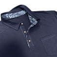 thumbnail image 6 of Yusimy Mens Spread Collar Long Sleeve Shirt Contrast Placket Button Pullover Classic Casual Golf Tennis Active Daily Wear, 6 of 6