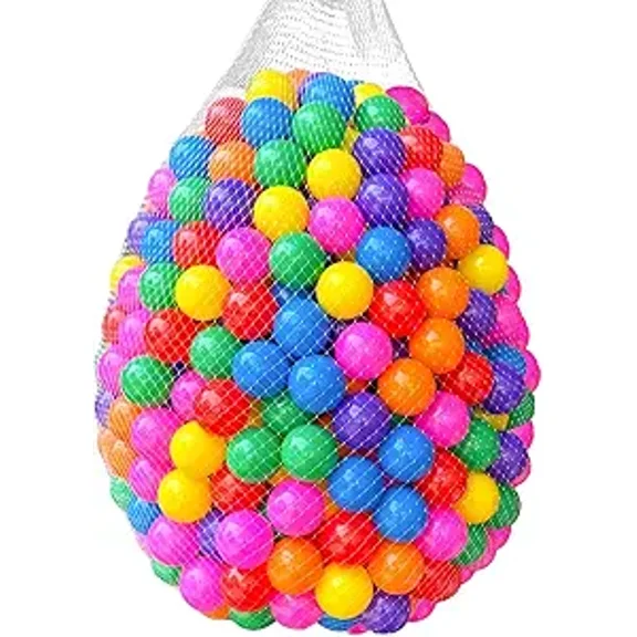 YUFER 200 Pcs Ball Pit Balls - 2.2" BPA-Free Plastic, Sensory Play for Kids, Playrooms & Bounce Houses,Multicolor