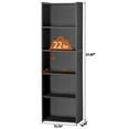 thumbnail image 6 of HomGarden 5-Tier Small Open Shelf Bookcase Narrow Storage Bookshelf Adult Kid Black, 6 of 6